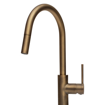 Essence Antique Brass Pull-Out Mixer Tap – Kitchen & Laundry | WELS 5 Star - TB 
