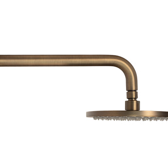 Essence Antique Brass Shower Head and Wall Arm | WELS 5 Star - TB 