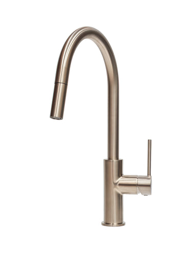 Essence Brushed Nickel Pull-Out Mixer Tap – Kitchen & Laundry | WELS 5 Star - Tigar Bathrooms