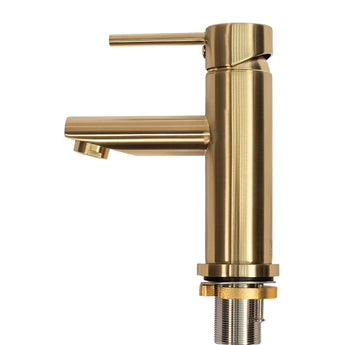 Essence Brushed Gold Straight - Basin Mixer | WELS 5 Star