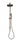 Essence Antique Brass Round Dual Shower with Overhead and Hand Shower