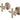 Brushed Nickel Cross Handle Tap Set Angled View – Tigar Bathrooms