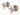 Brushed Nickel Cross Handle Tap Set Angled View – Tigar Bathrooms