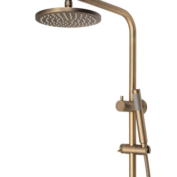 Essence Antique Brass Round Shower Unit with Diverter | WELS 5 Star - TB 