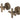 Essence Antique Brass Cross Handle Tap Set Angled View