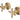 Essence Brushed Gold Cross Handle Taps | WELS 5 Star