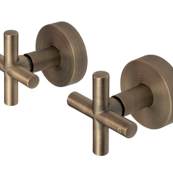 Essence Antique Brass Cross Handle Taps | WELS 5 Star - TB 