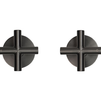 Essence Gunmetal Cross Handle Taps | WELS 5 Star