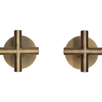 Essence Antique Brass Cross Handle Taps | WELS 5 Star - TB 