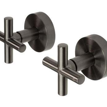 Essence Gunmetal Cross Handle Taps | WELS 5 Star