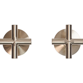 Essence Brushed Nickel Cross Handle Taps | WELS 5 Star